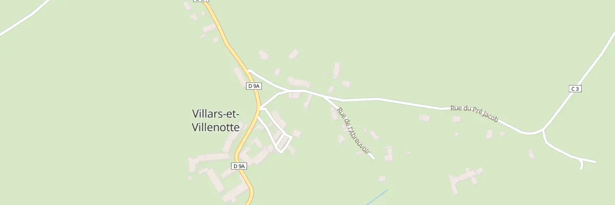 Plan du 2 Rue de l’Abreuvoir à Villars-et-Villenotte