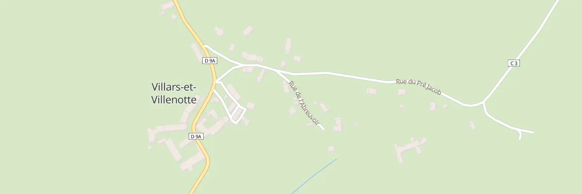 Plan du 2B Rue de l’Abreuvoir à Villars-et-Villenotte