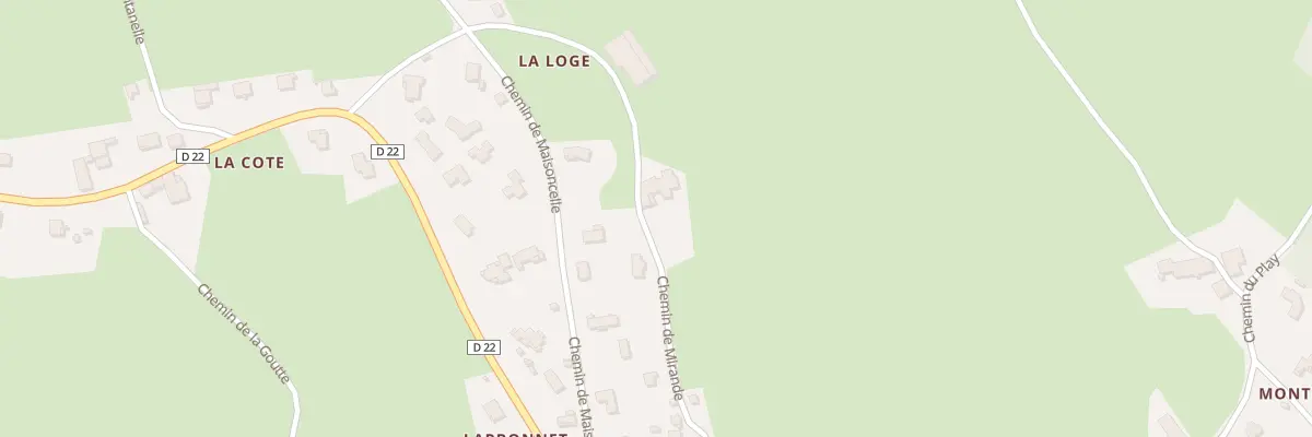 Plan du 386 Che de Mirande à Saint-Romain-les-Atheux