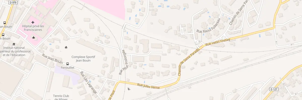 Plan du 6 Rue Pitot Prolongée à Nîmes