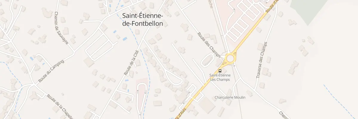 Plan du 1050 Rte d’Alès à Saint-Étienne-de-Fontbellon