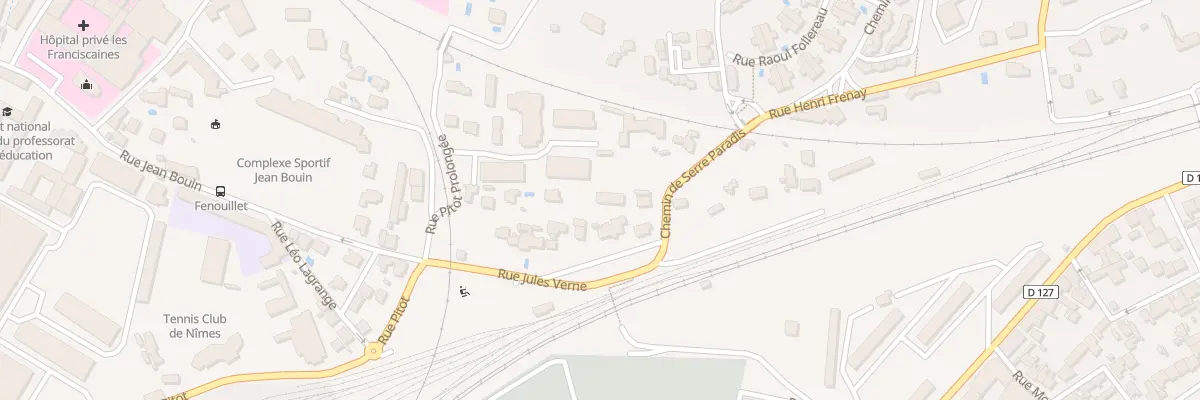 Plan du 27 Rue Jules Verne à Nîmes