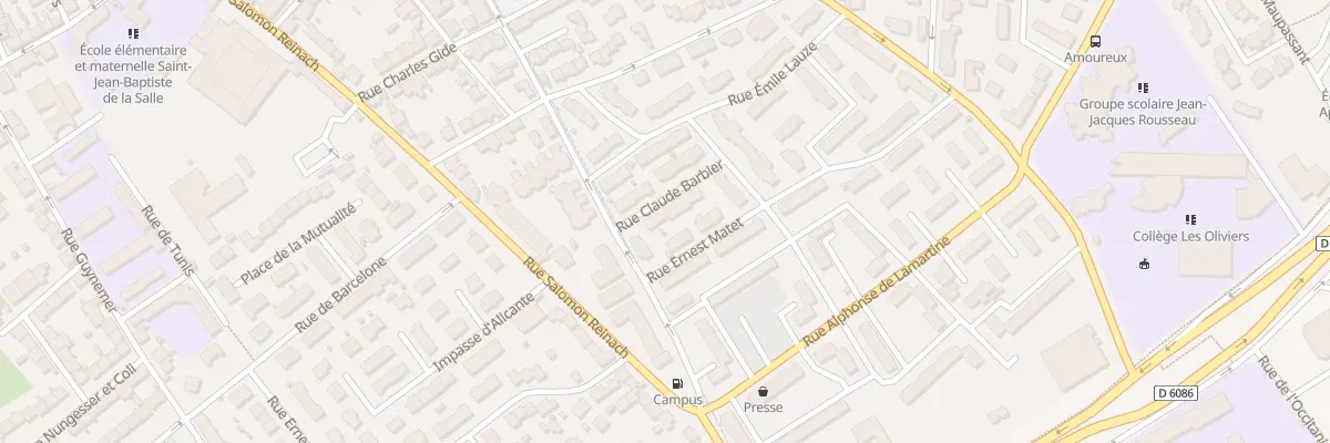 Plan du 9 Rue Claude Barbier à Nîmes