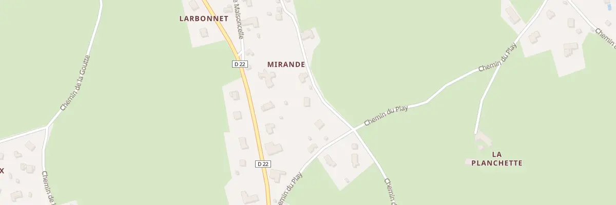 Plan du 71 Che de Mirande à Saint-Romain-les-Atheux