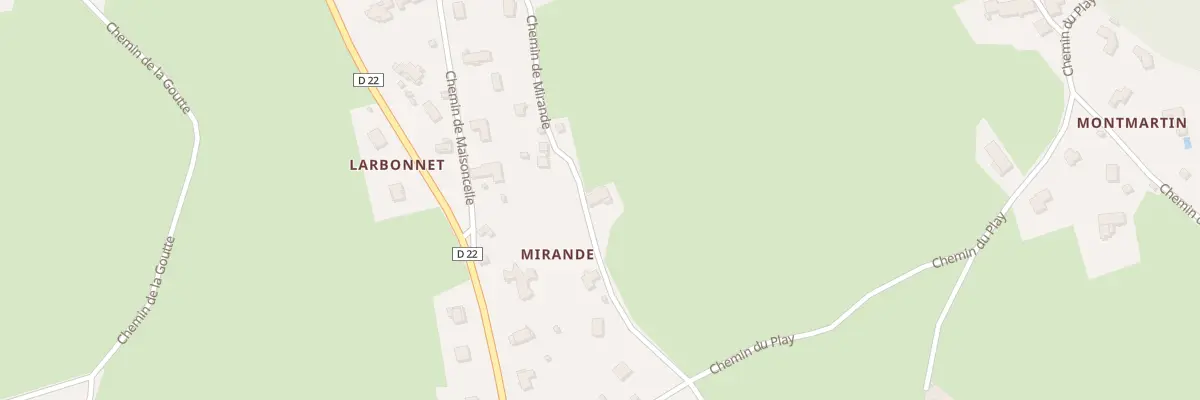 Plan du 160A Che de Mirande à Saint-Romain-les-Atheux