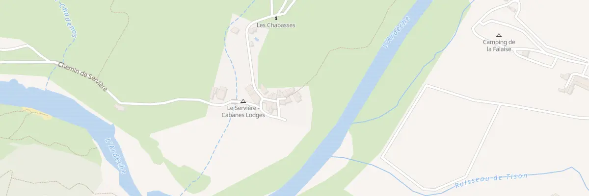 Plan du 755 Chem de Serviere à Balazuc