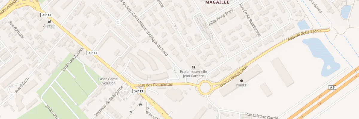 Plan du 423 Rue des Anc Combattants d’Afn à Nîmes