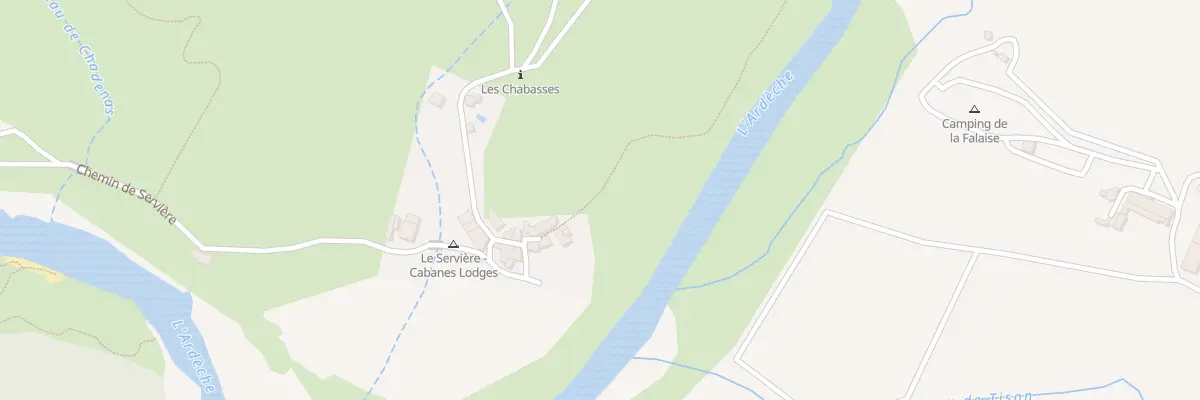 Plan du 6254 Serviere à Balazuc