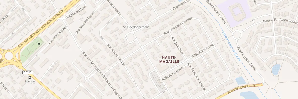 Plan du 184 Rue Compère Roussey à Nîmes