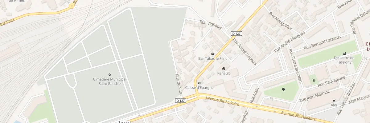 Plan du 127 Rte d’Avignon à Nîmes