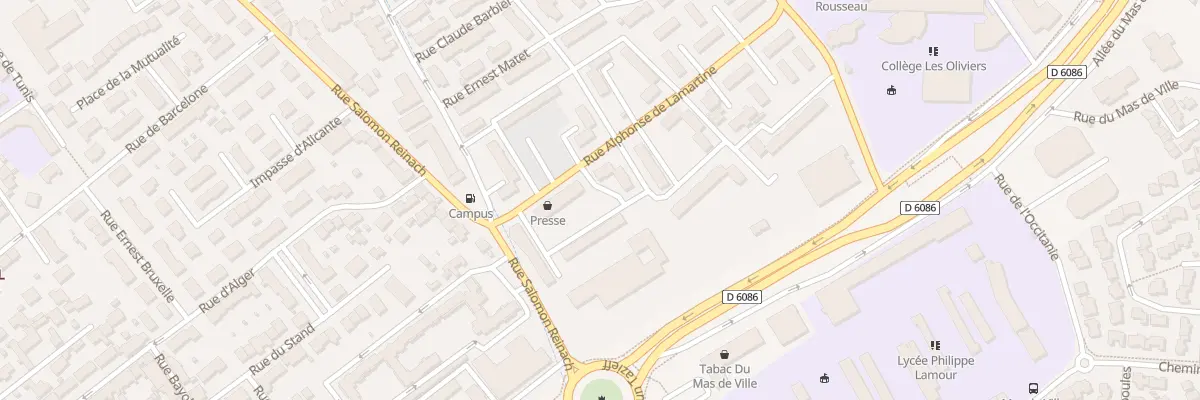 Plan du 3 Rue Alfred de Vigny à Nîmes