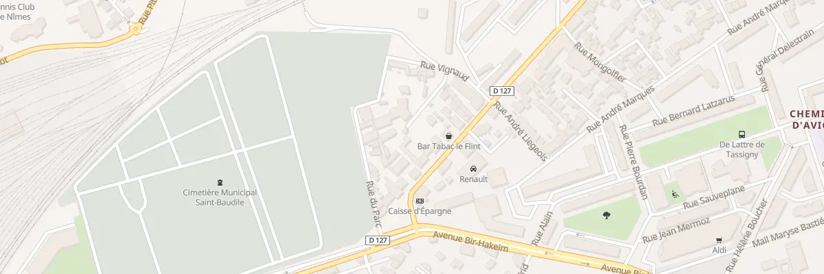 Plan du 133 Rte d’Avignon à Nîmes