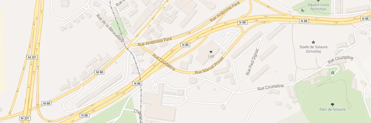 Plan du 50 Rue Courteline à Saint-Étienne