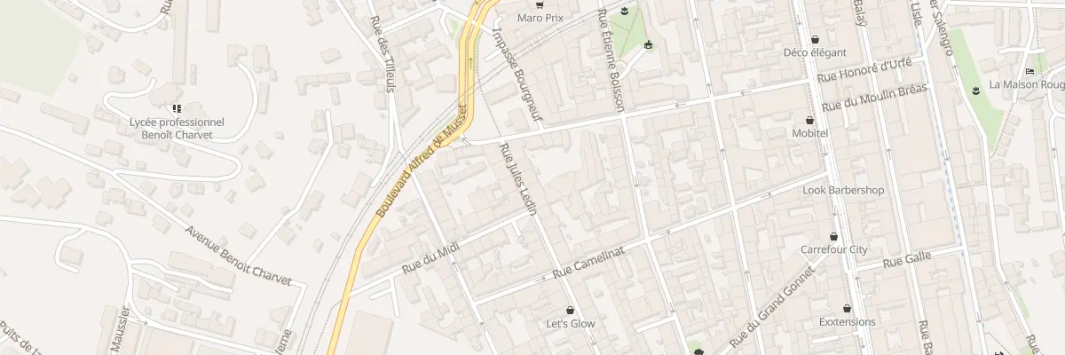 Plan du 40 Rue Jules Ledin à Saint-Étienne