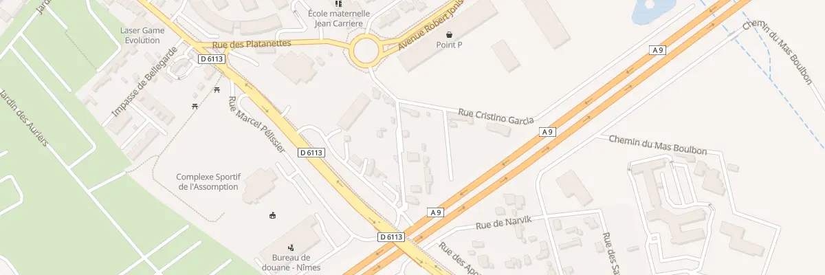 Plan du 606D Rue des Anc Combattants d’Afn à Nîmes