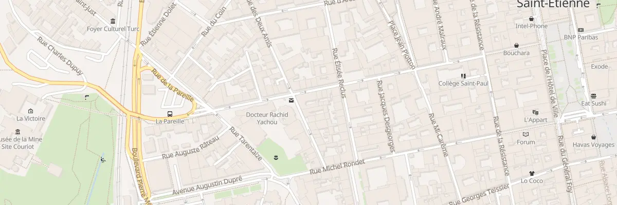 Plan du 1 Rue Pierre et Marie Curie à Saint-Étienne