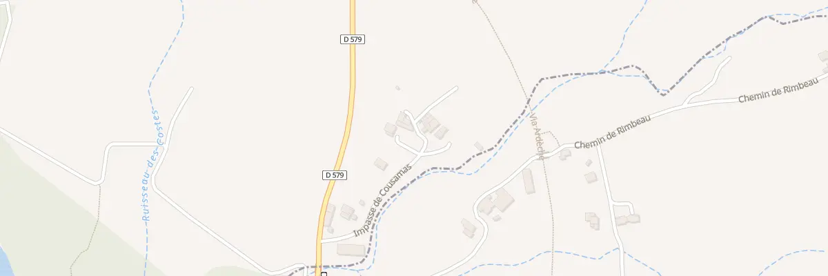 Plan de Cousamas à Balazuc