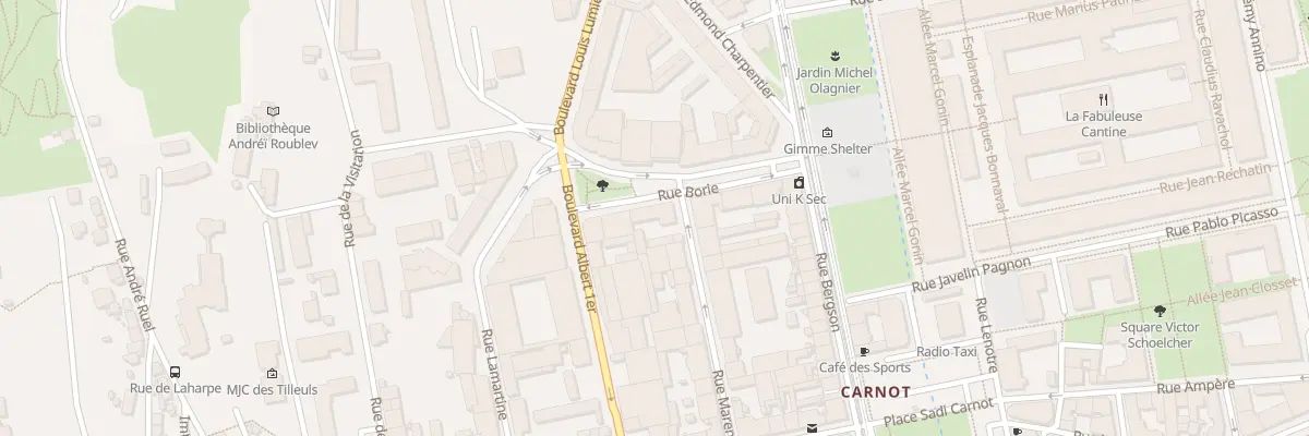 Plan du 9 Rue Borie à Saint-Étienne