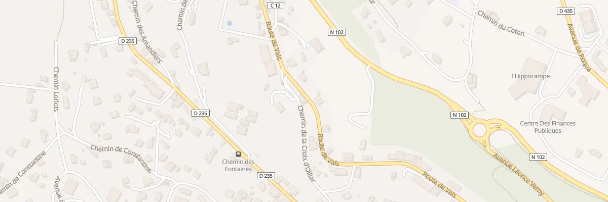 Plan du 57 Rte de Vals à Aubenas