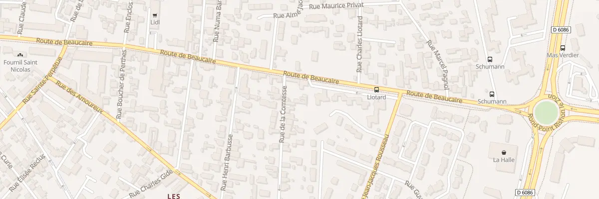 Plan du 3 Rue de la Comtesse à Nîmes