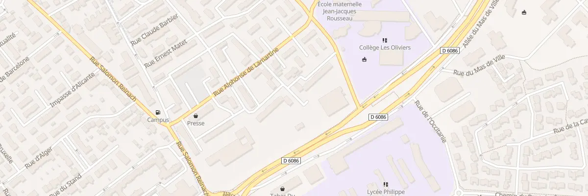Plan du 1 Rue Albert Samain à Nîmes