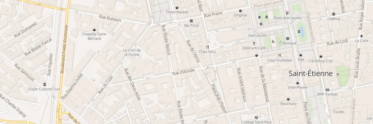 Plan du 24 Rue d’Arcole à Saint-Étienne