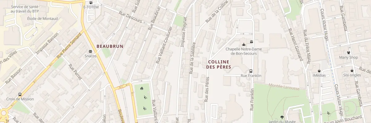 Plan du 30 Rue de la Sablière à Saint-Étienne