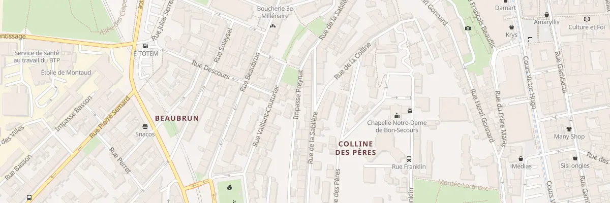 Plan du 18 Rue de la Sablière à Saint-Étienne