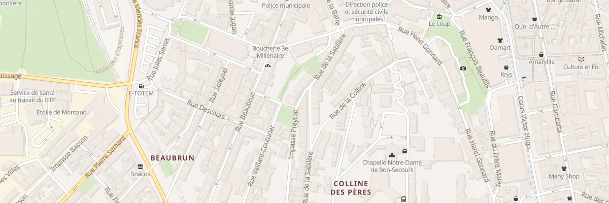Plan du 8 Rue de la Sablière à Saint-Étienne