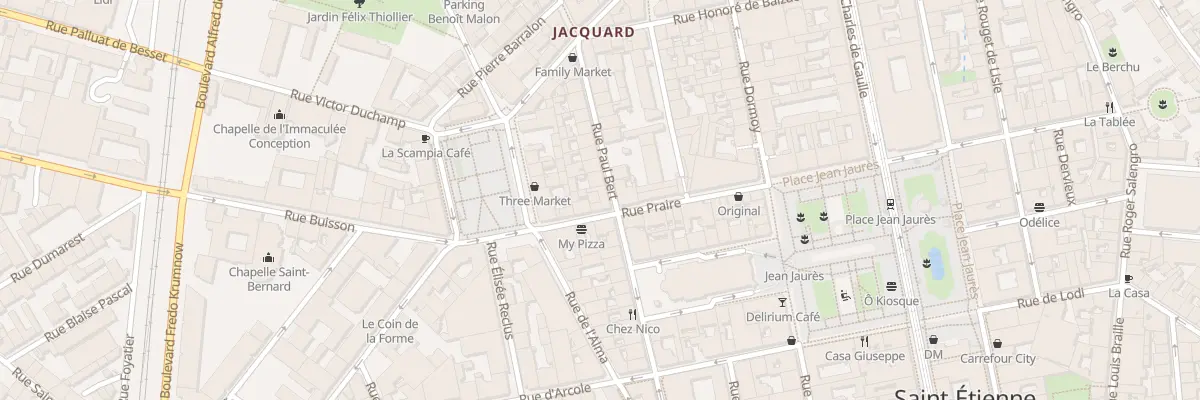 Plan du 12 Rue Praire à Saint-Étienne