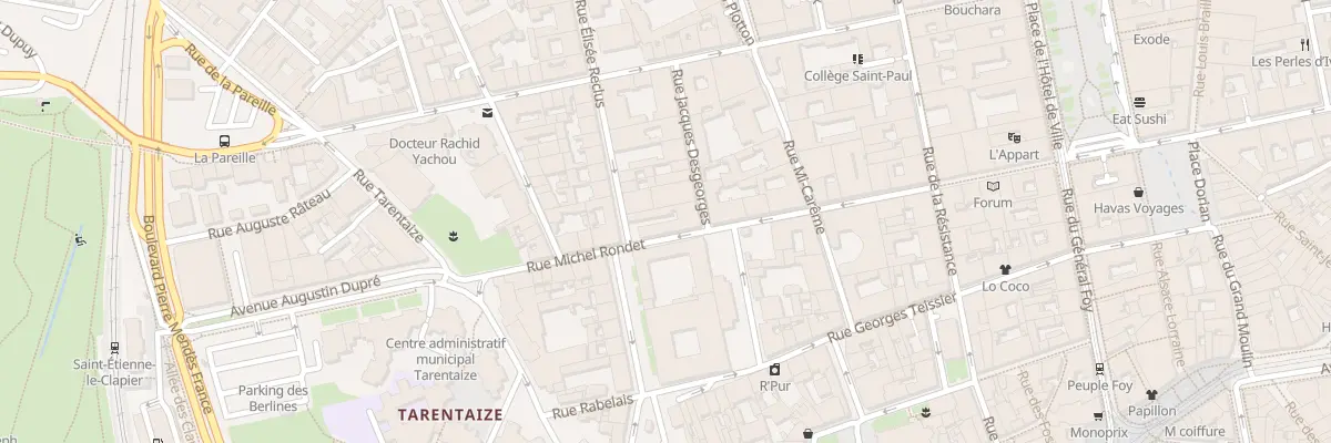 Plan du 24 Rue Michel Rondet à Saint-Étienne
