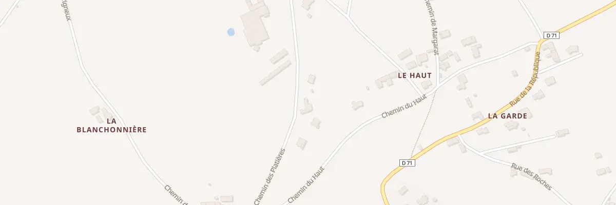 Plan du 210 Che des Platières à Meys