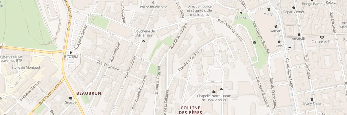 Plan du 25 Rue de la Sablière à Saint-Étienne