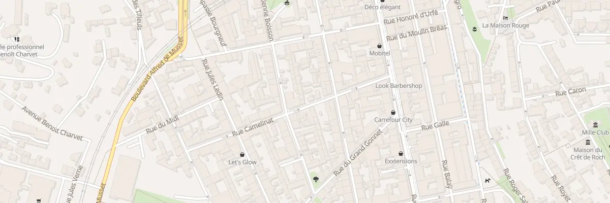 Plan du 16 Rue Camélinat à Saint-Étienne