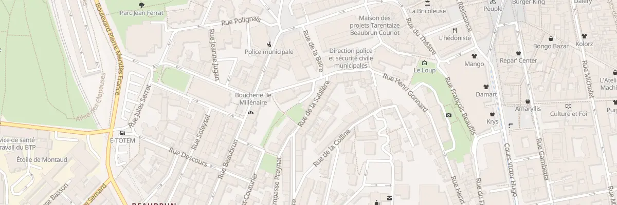 Plan du 2 Rue de la Sablière à Saint-Étienne