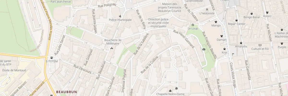 Plan du 11 Rue de la Sablière à Saint-Étienne