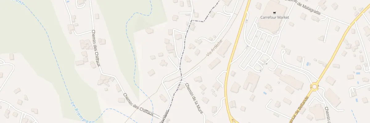 Plan du 250 Rte de Ferrières à Aubenas