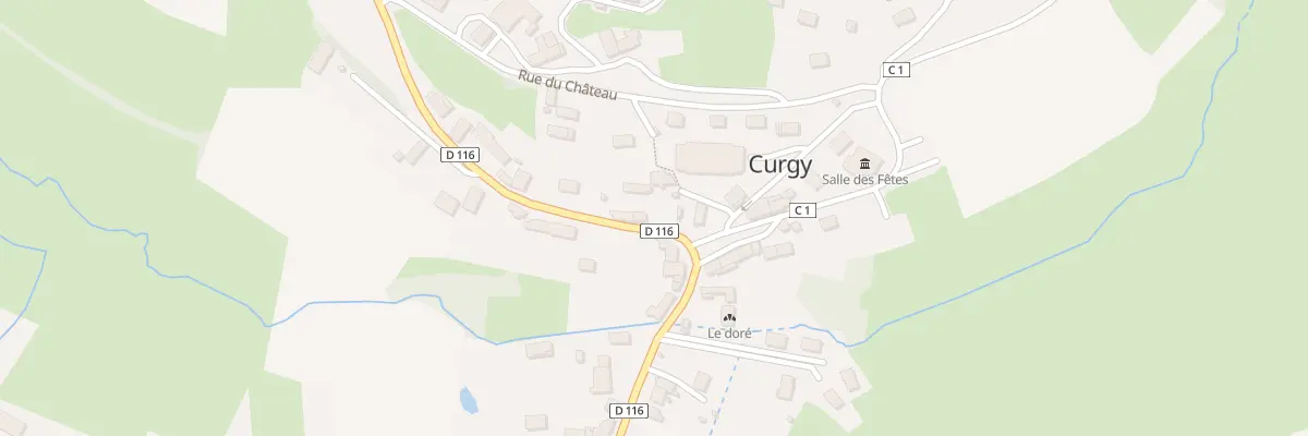 Plan du 2 Rte de Dracy Saint-Loup à Curgy