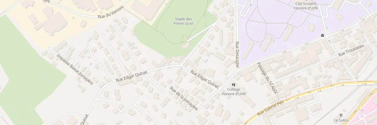 Plan du 16 Rue Edgard Quinet à Saint-Étienne