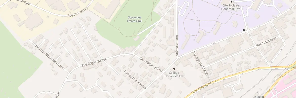 Plan du 14 Rue Edgard Quinet à Saint-Étienne