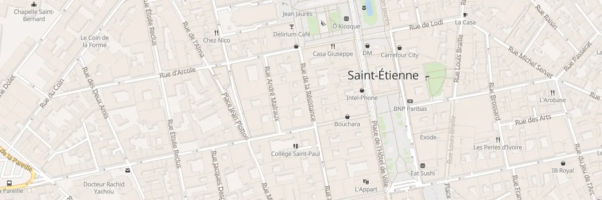Plan du 10 Rue de la Résistance à Saint-Étienne