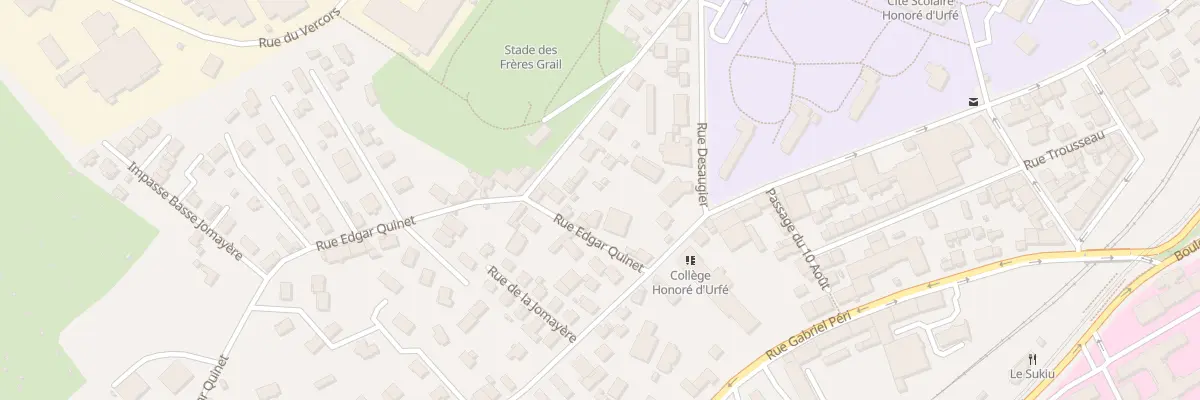 Plan du 10 Rue Edgard Quinet à Saint-Étienne