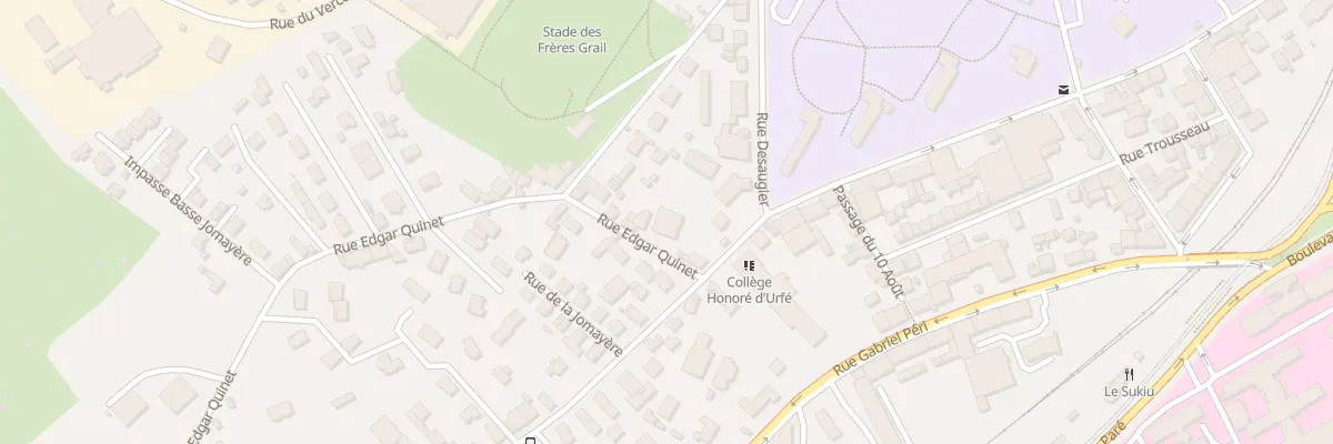 Plan du 8 Rue Edgard Quinet à Saint-Étienne