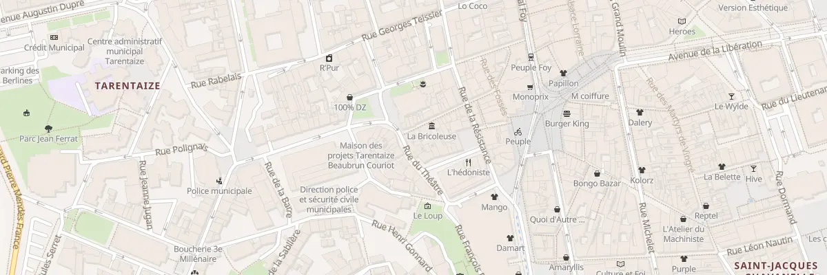 Plan du 33 Rue de la Ville à Saint-Étienne
