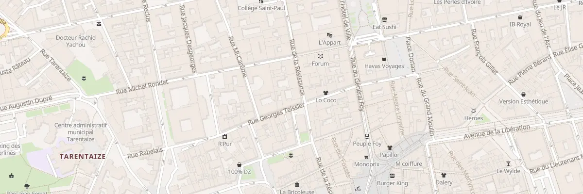 Plan du 10 Rue Georges Teissier à Saint-Étienne