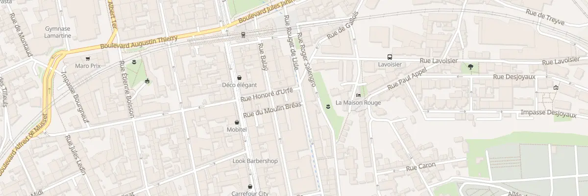 Plan du 8 Rue Honoré D’Urfé à Saint-Étienne