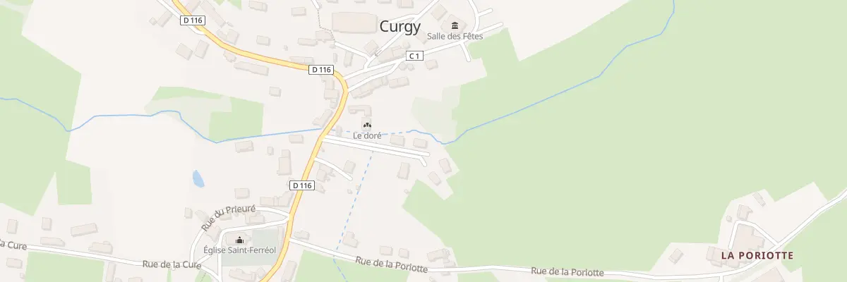 Plan du 7 Rte d’Autun à Curgy