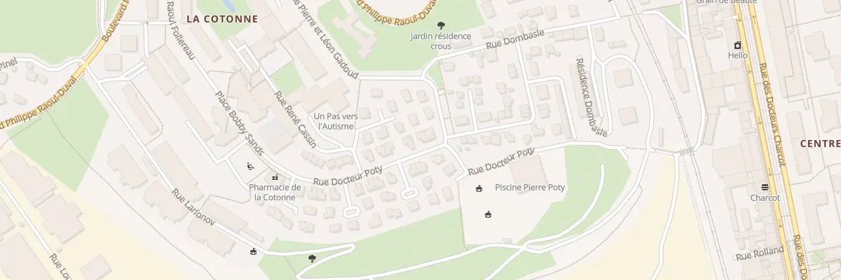 Plan du 29 Rue Docteur Poty à Saint-Étienne