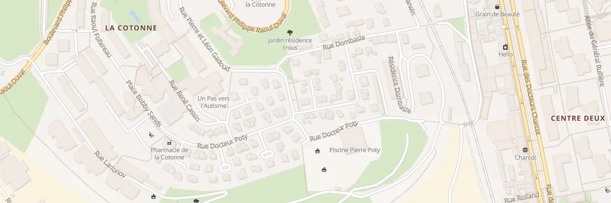 Plan du 16 Rue Fernand Pelloutier à Saint-Étienne
