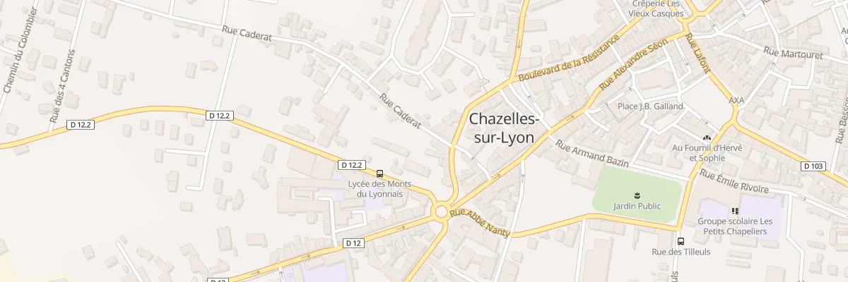 Plan du 7 Rue Caderat à Chazelles-sur-Lyon